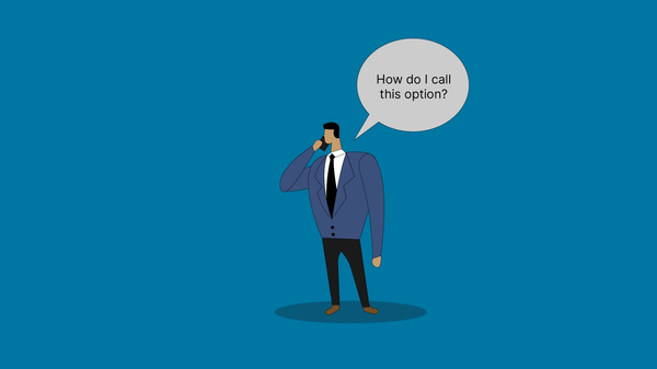 Man making an option call